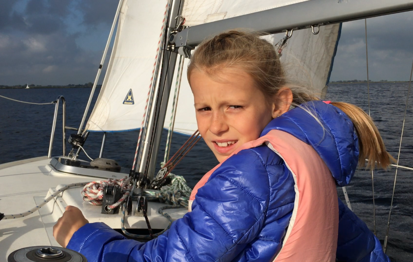 Sophie sailing on 'Alkmaar meer'